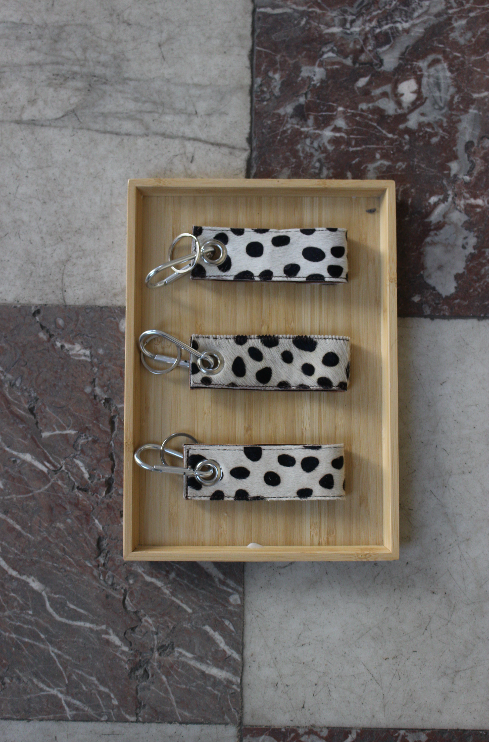 Nøglering m. Polkaprikker