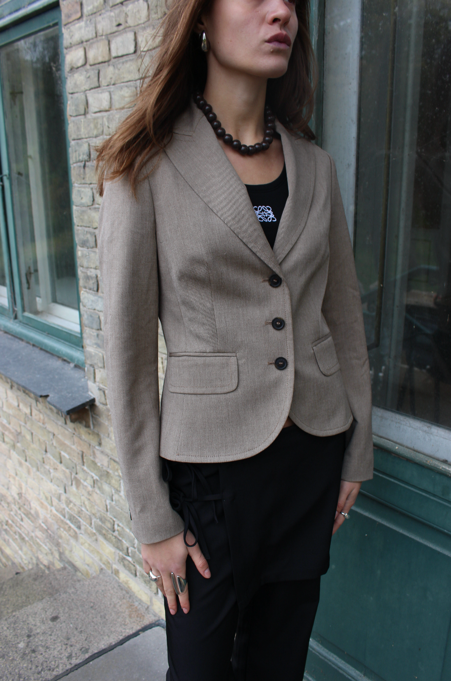 Klassisk blazer i beige