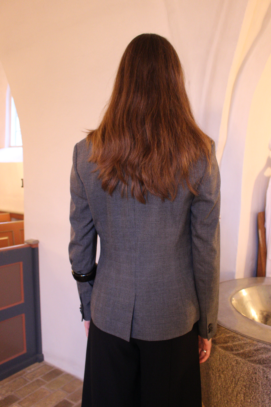 Klassisk blazer i grå