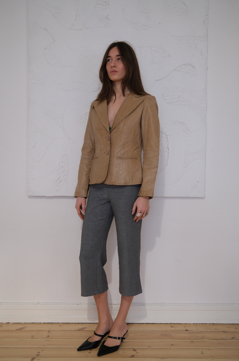 Blazer i læder