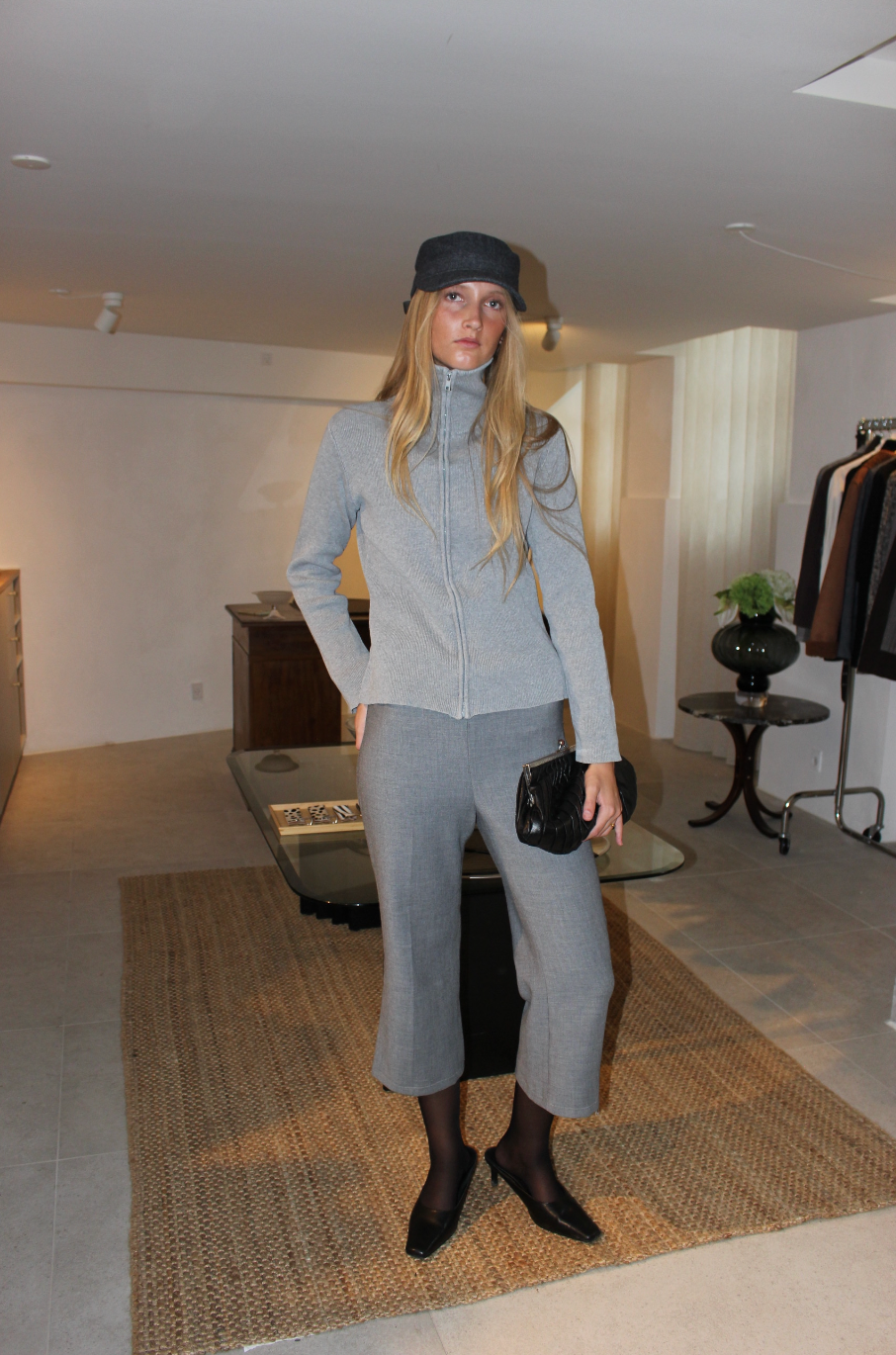 Cardigan m. lynlås
