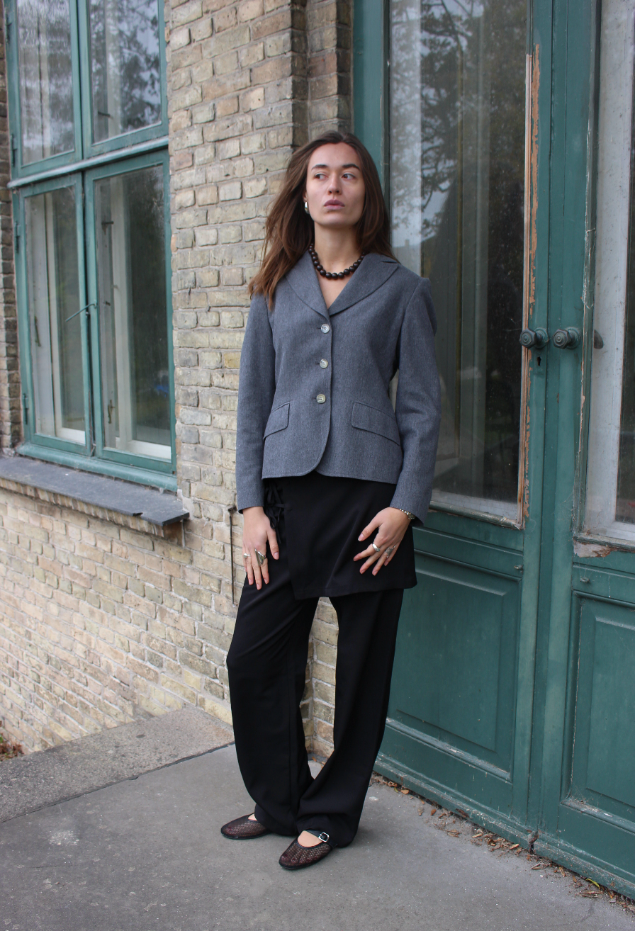 Figursyet blazer i uld