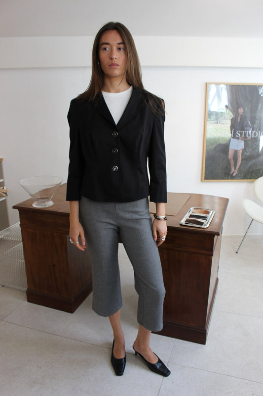 Blazer m. trekvart ærmer