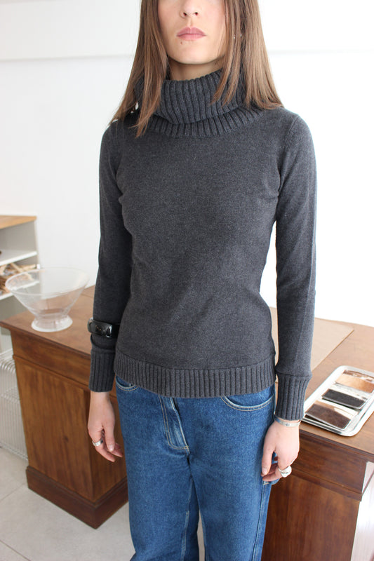Striktrøje m. turtleneck