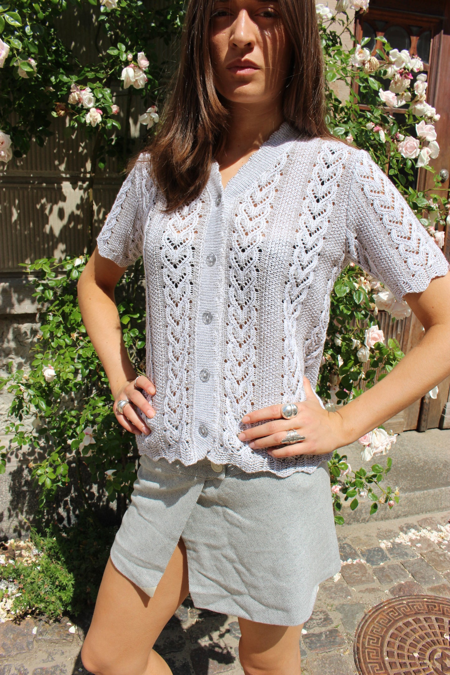 Strikket bluse