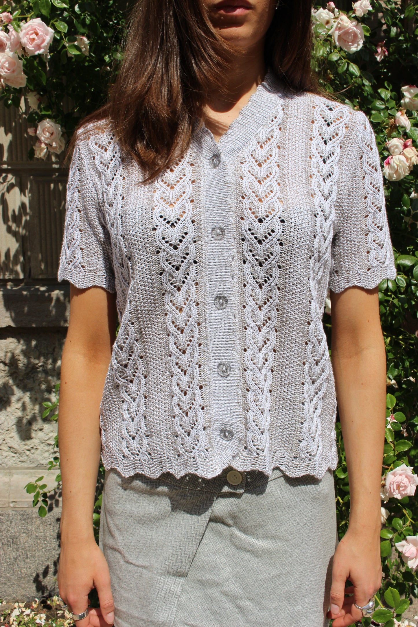 Strikket bluse