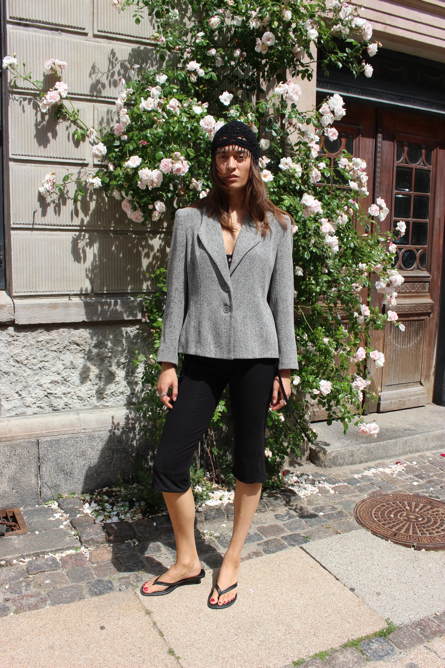 Figursyet blazer i uld