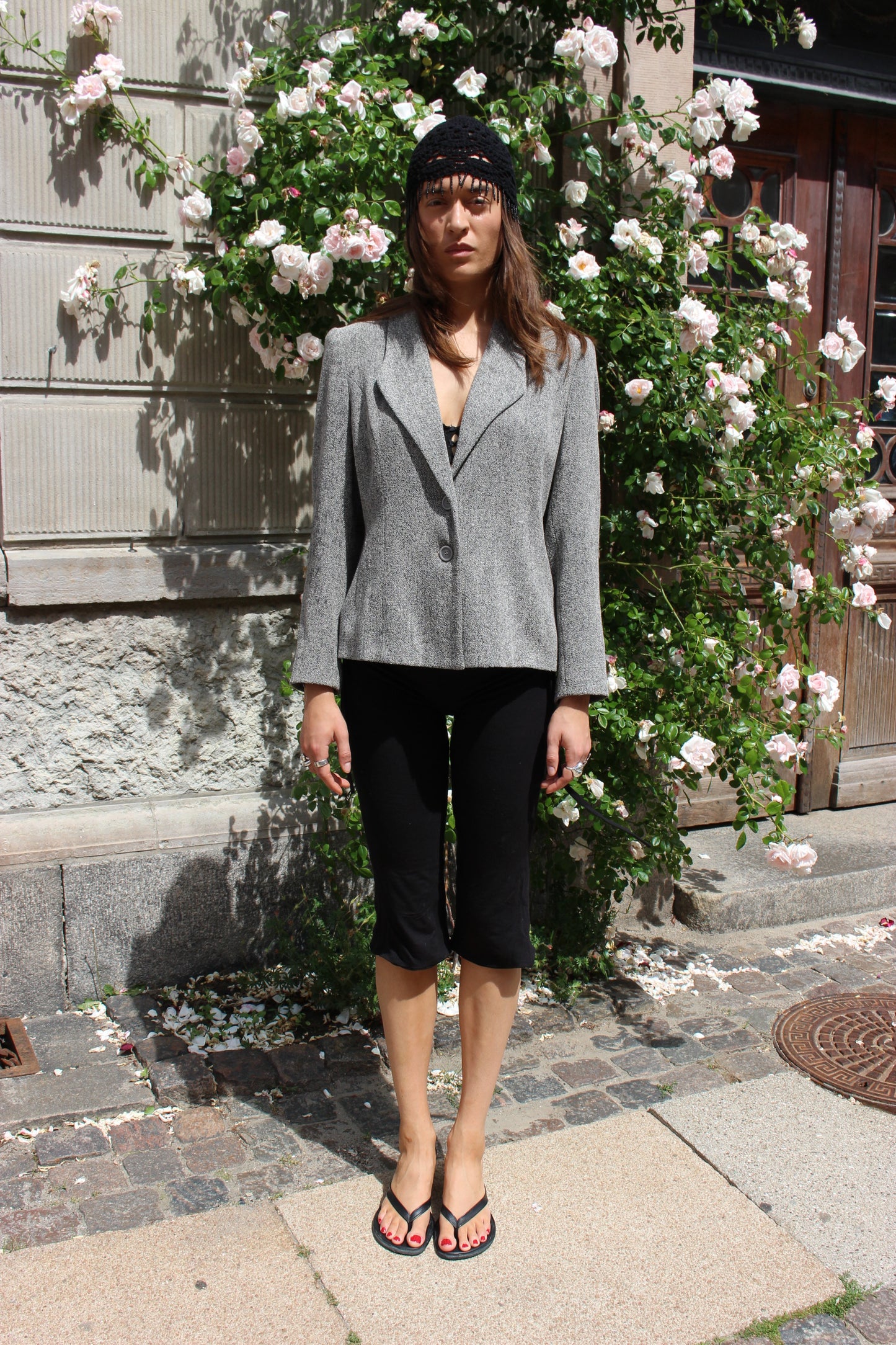 Figursyet blazer i uld
