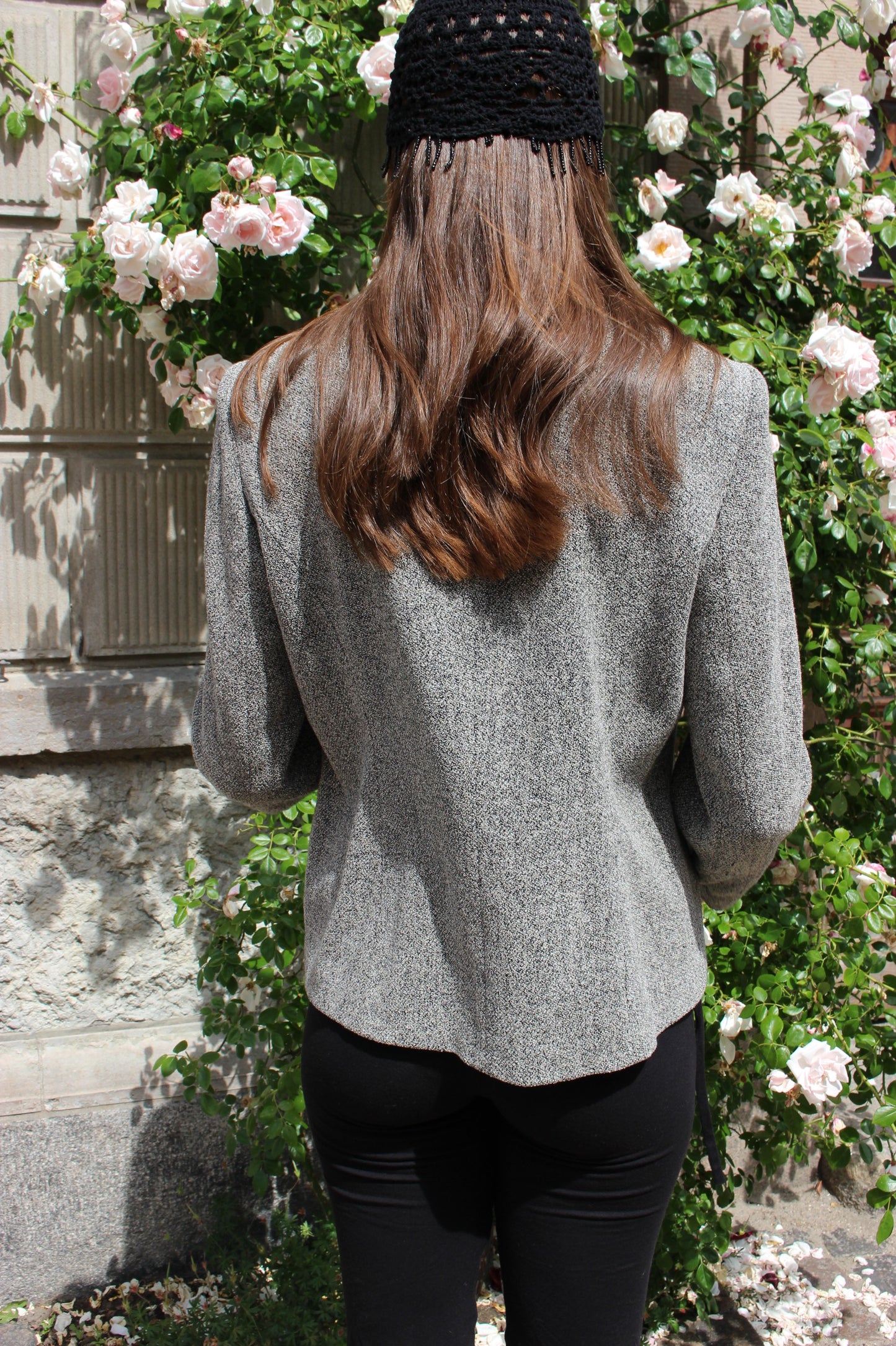 Figursyet blazer i uld
