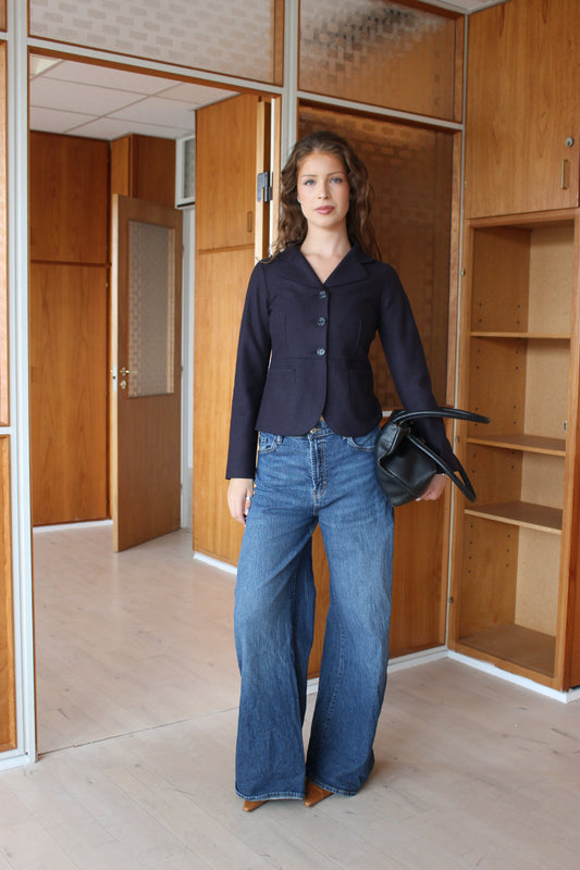 Figursyet uld blazer