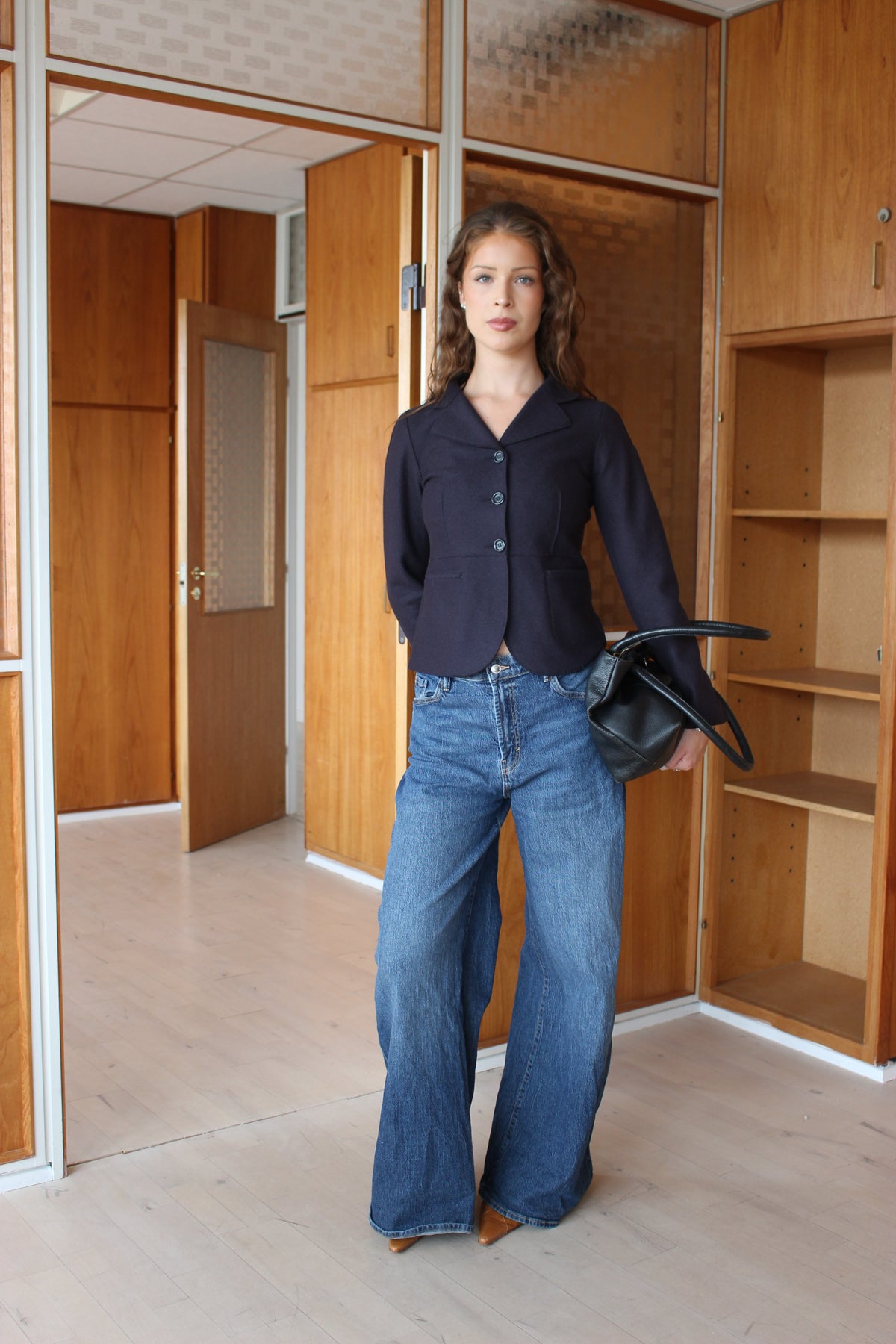 Figursyet uld blazer