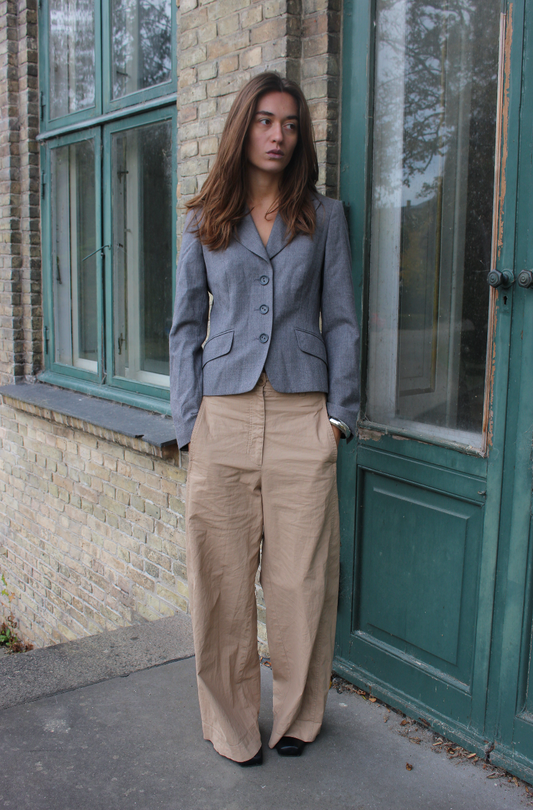 Figursyet blazer i uld