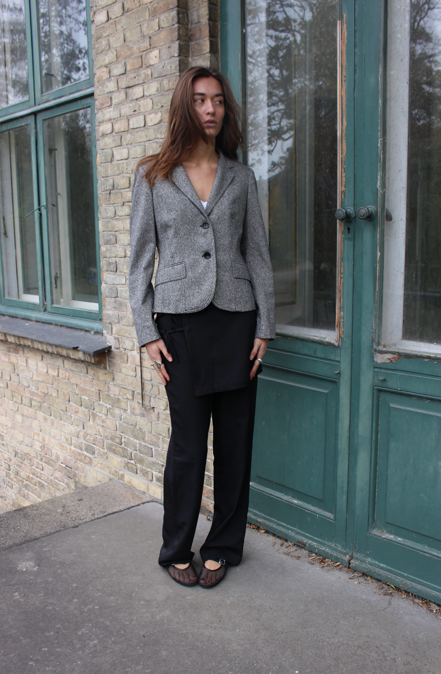 Figursyet blazer i uld