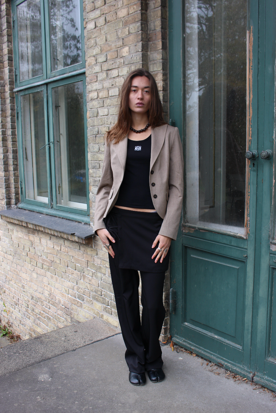 Klassisk blazer i beige
