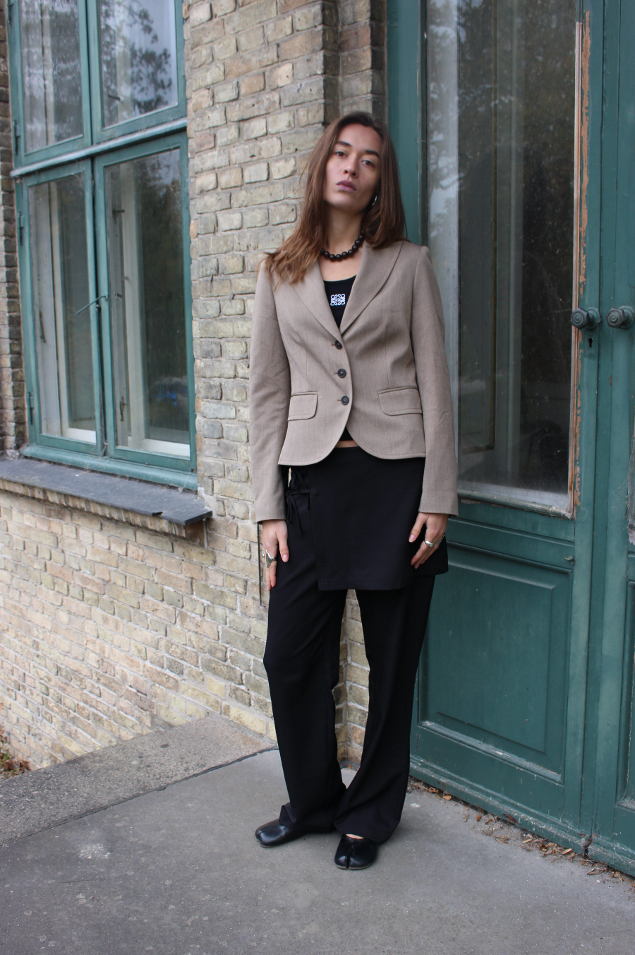 Klassisk blazer i beige