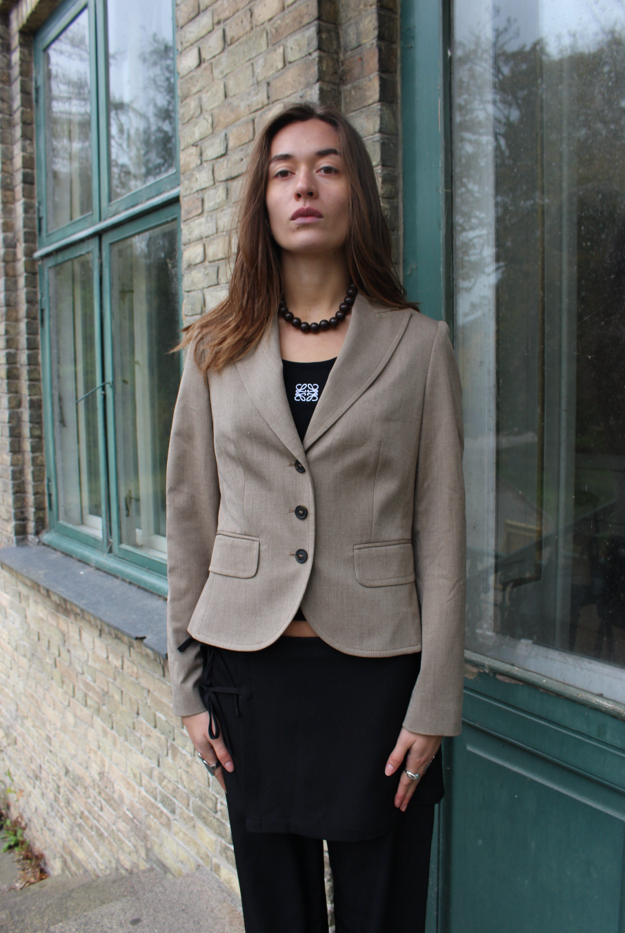 Klassisk blazer i beige