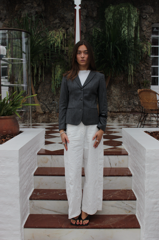 Figursyet blazer i uld