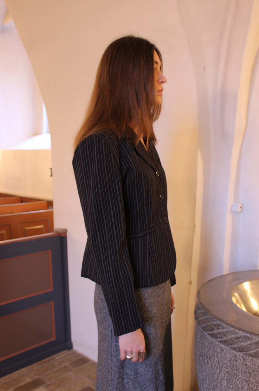 Klassisk blazer m. pinstripes