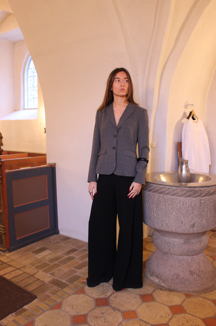 Klassisk blazer i grå