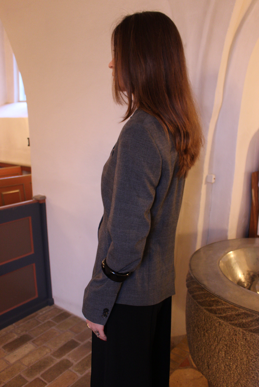 Klassisk blazer i grå