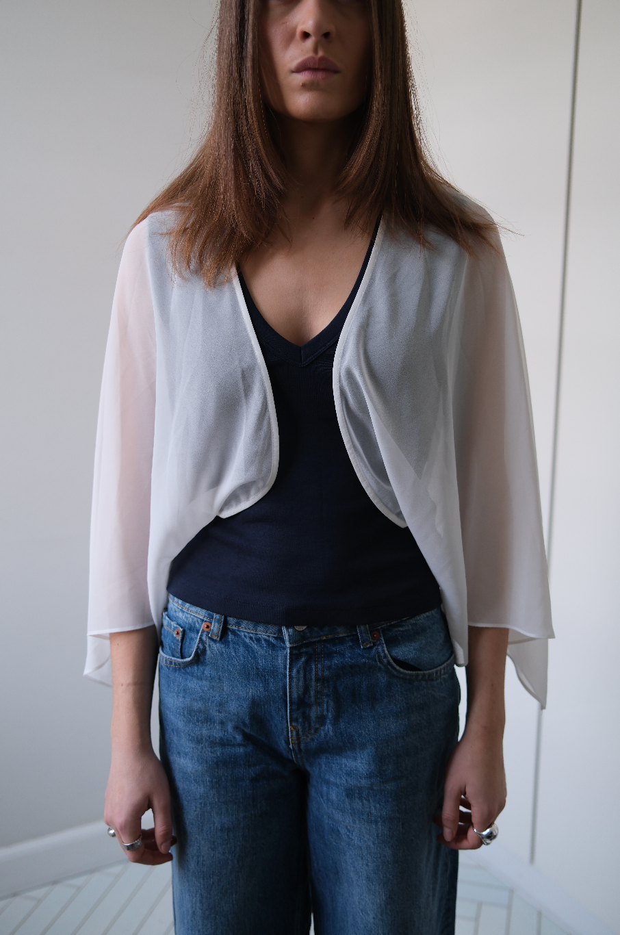 Hvid bolero