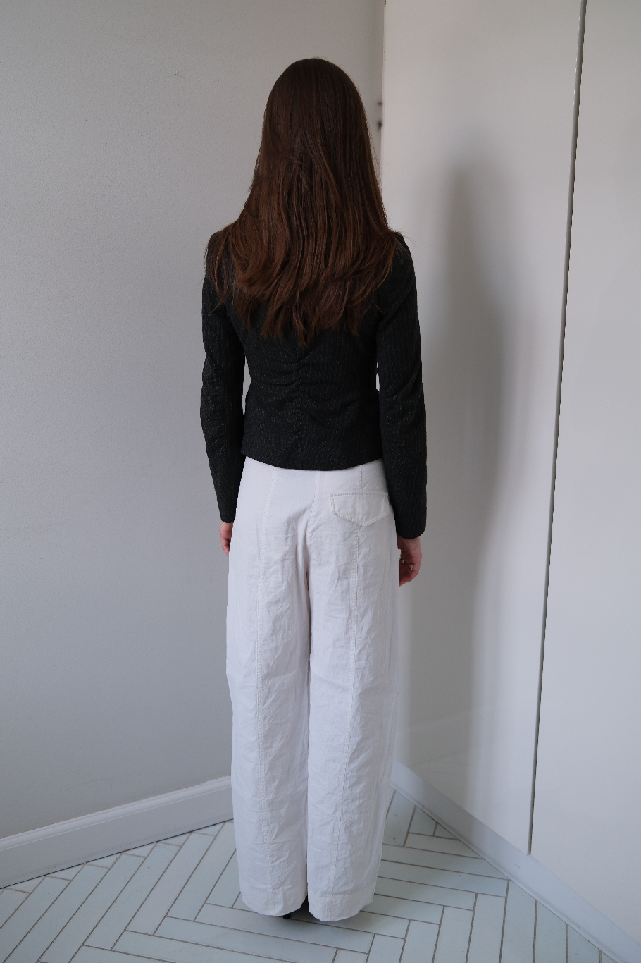 Figursyet blazer i uld