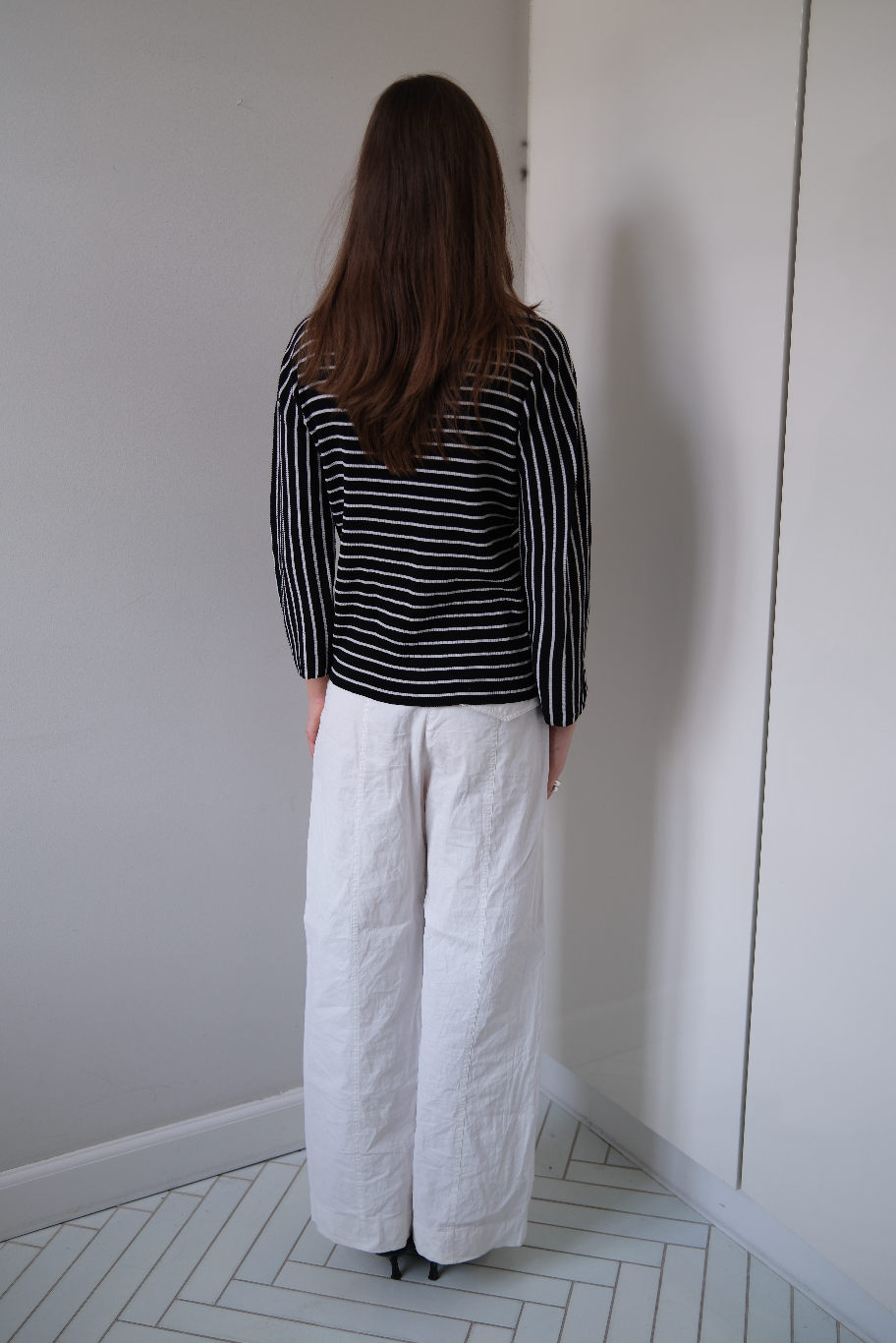Stribet bluse