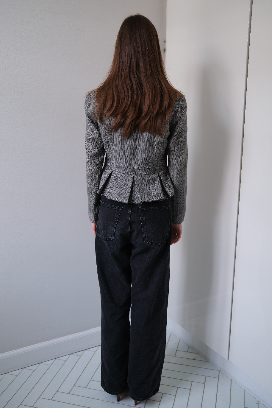 Figursyet blazer i uld