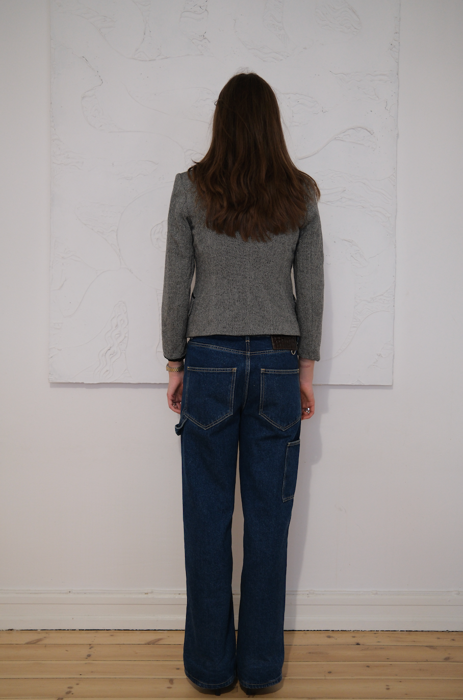 Figursyet blazer i uld