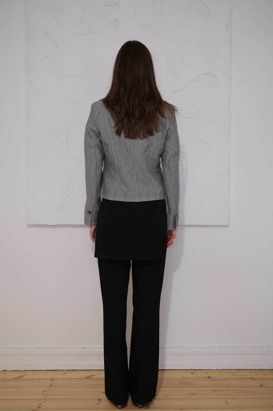 Figursyet blazer i uld
