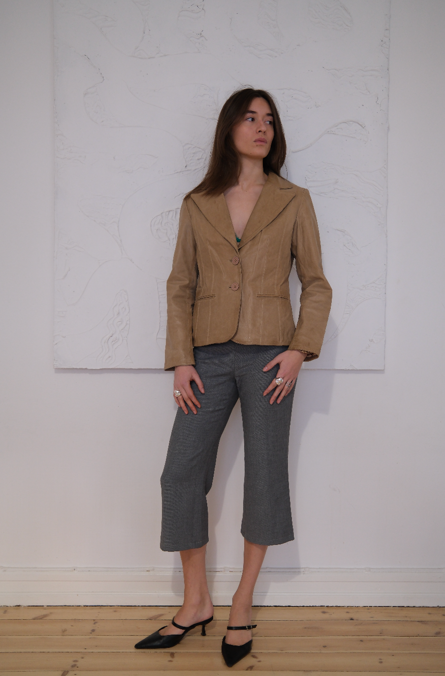 Blazer i læder