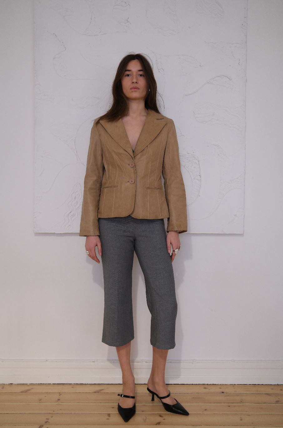 Blazer i læder