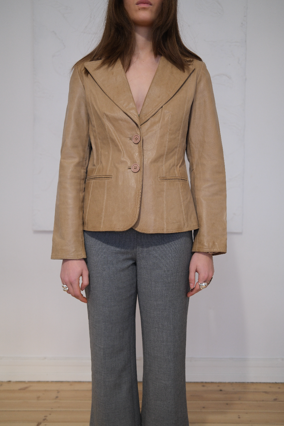 Blazer i læder
