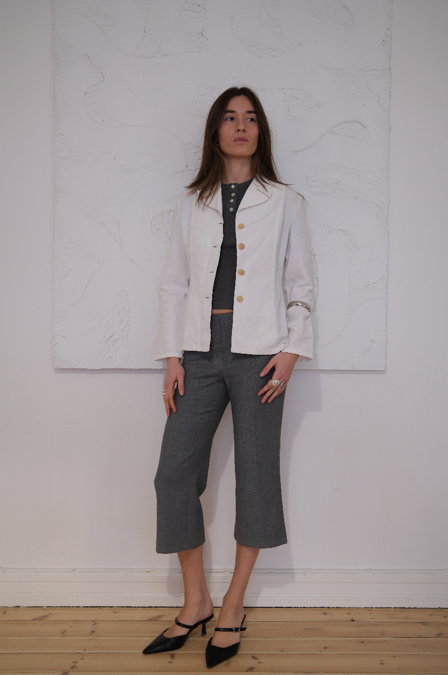 Hvid blazer