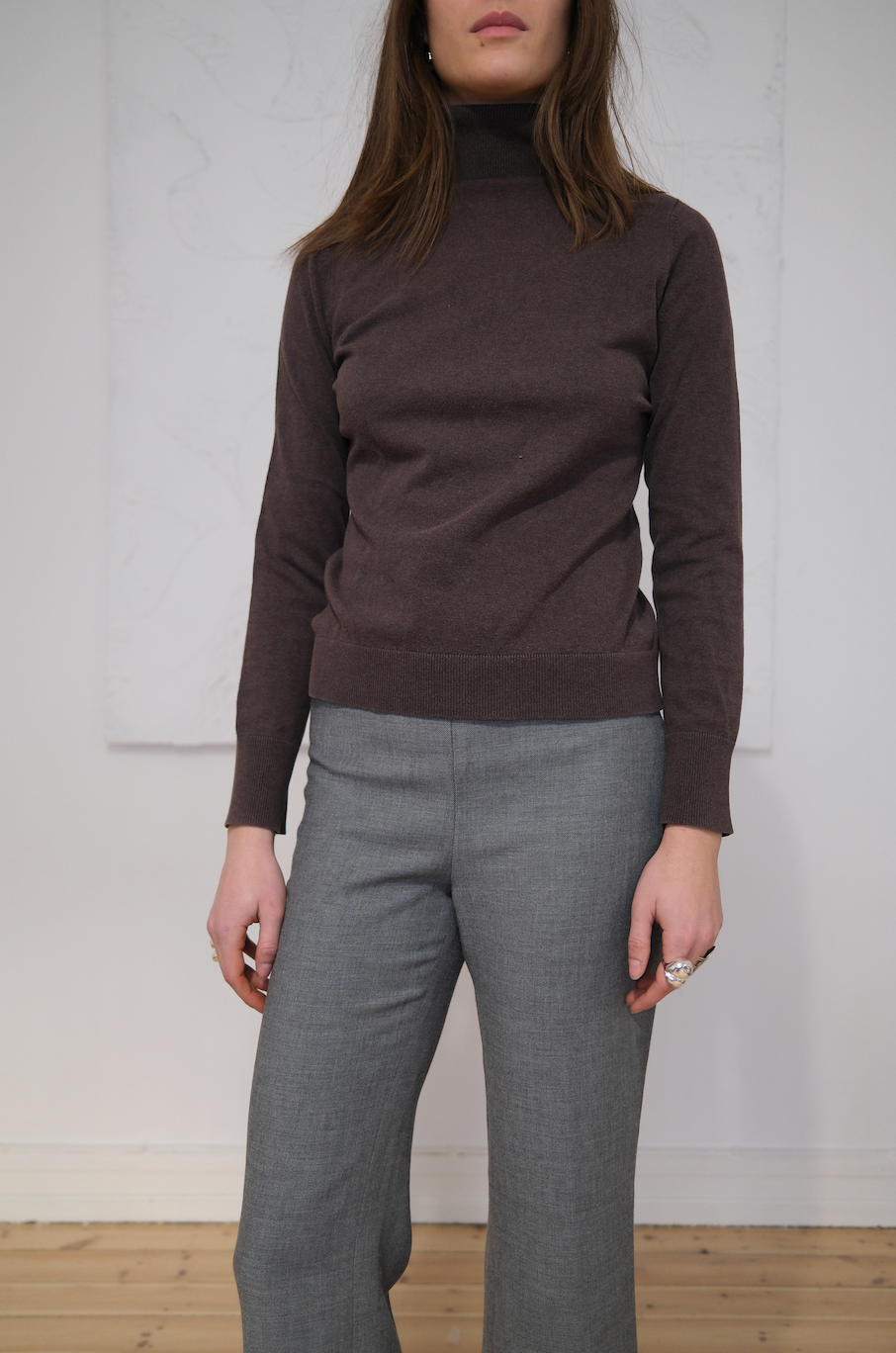 Turtleneck i finstrik