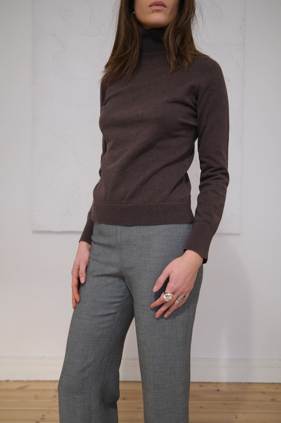 Turtleneck i finstrik