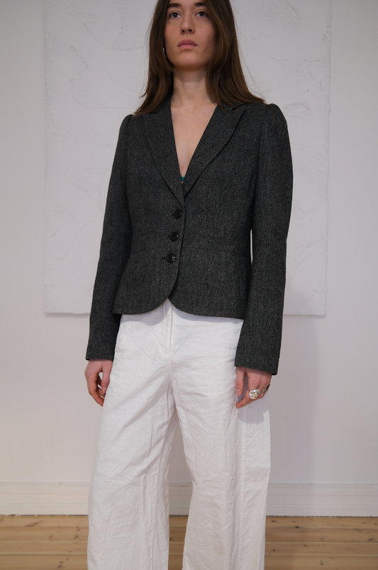 Figursyet blazer i uld