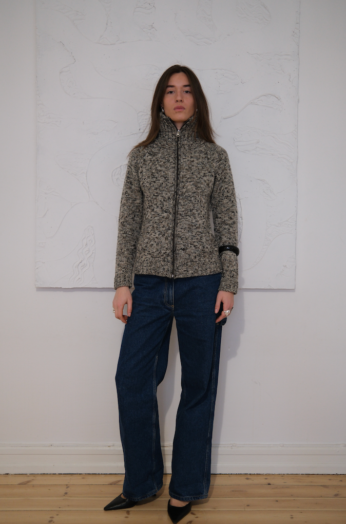 Cardigan m. lynlås