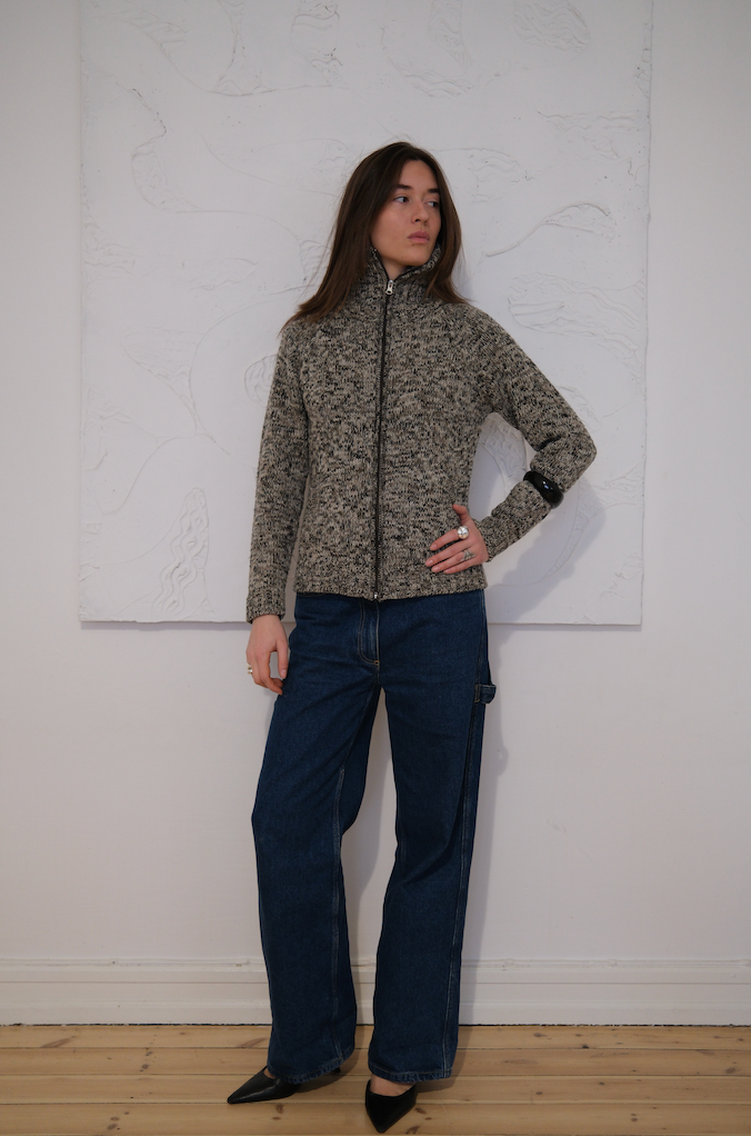 Cardigan m. lynlås