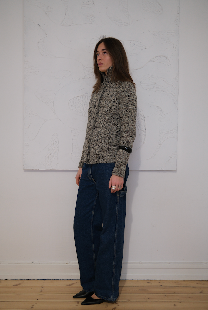 Cardigan m. lynlås