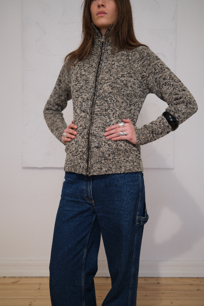 Cardigan m. lynlås