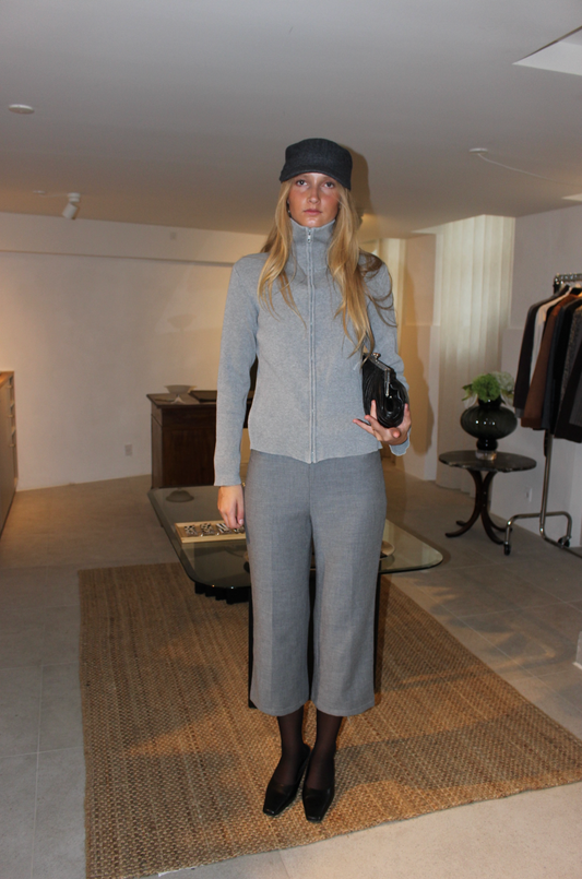 Cardigan m. lynlås