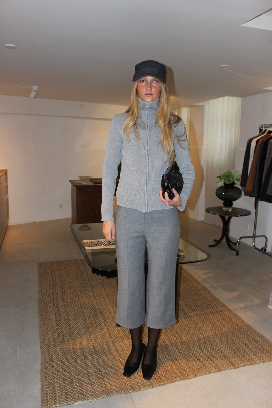 Cardigan m. lynlås