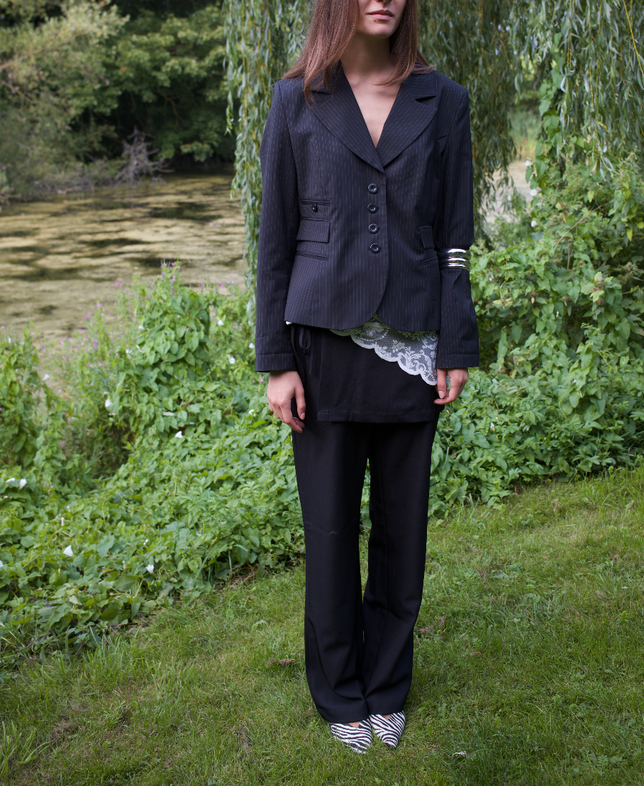 Klassisk blazer m. pinstripes