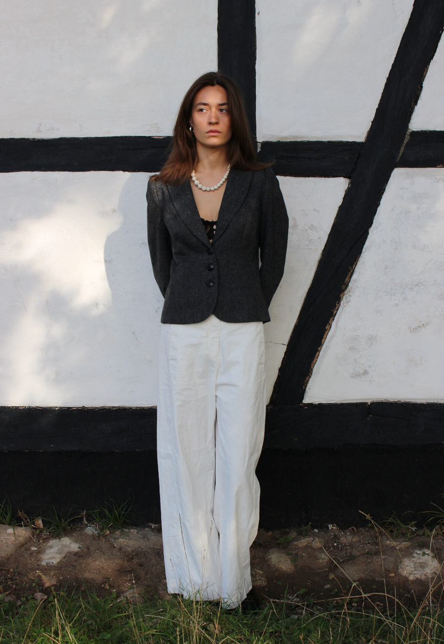 Figursyet blazer i uld