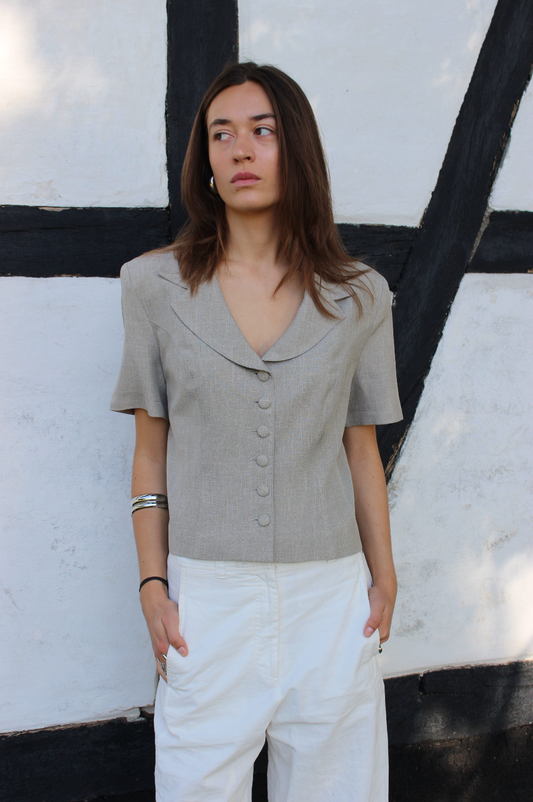 Kortærmet blazer skjorte