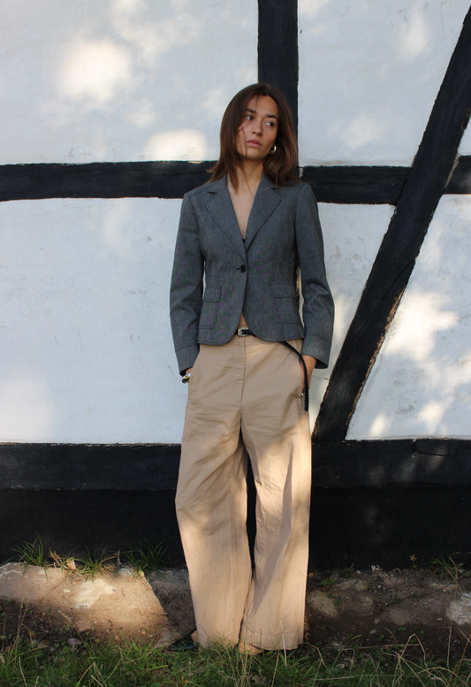 Figursyet blazer i uld