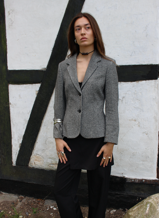 Figursyet blazer i uld