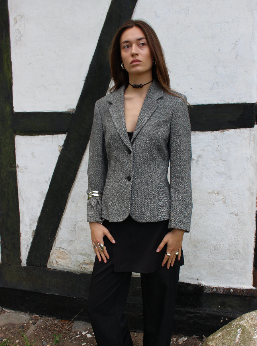 Figursyet blazer i uld