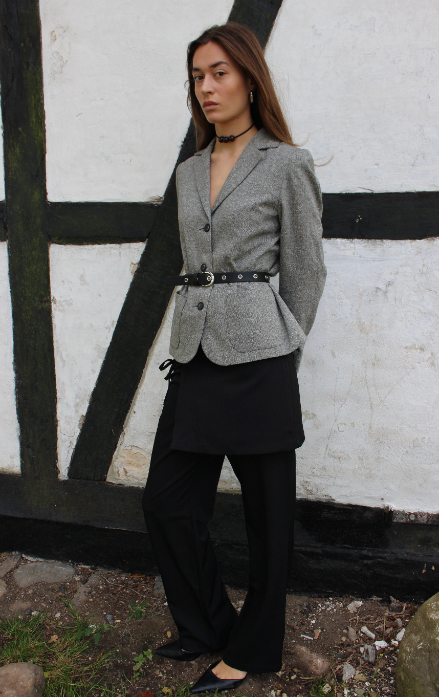 Figursyet blazer i uld